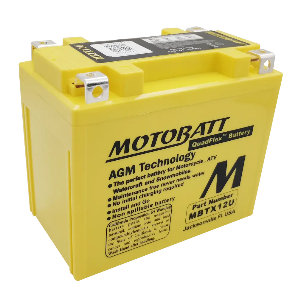 Motobatt Battery Mbtx12u Sealed Factory‑Activated Replaces: Ytx12‑Bs, Ytx14‑Bs, Ytx14h‑Bs, Ytx14l‑Bs 2