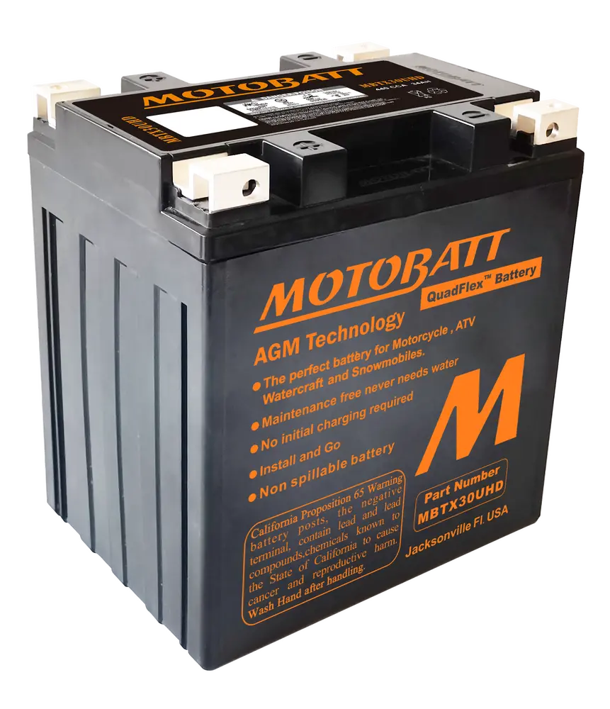 Motobatt Battery Mbtx30u (Hd) Sealed Factory‑Activated Replaces: Gyz32hl, 12N14‑3A, 12N24‑3A, 53030, Y60‑N24‑A, Y60‑N24al‑B, Yb30l‑B, Yix30l 2