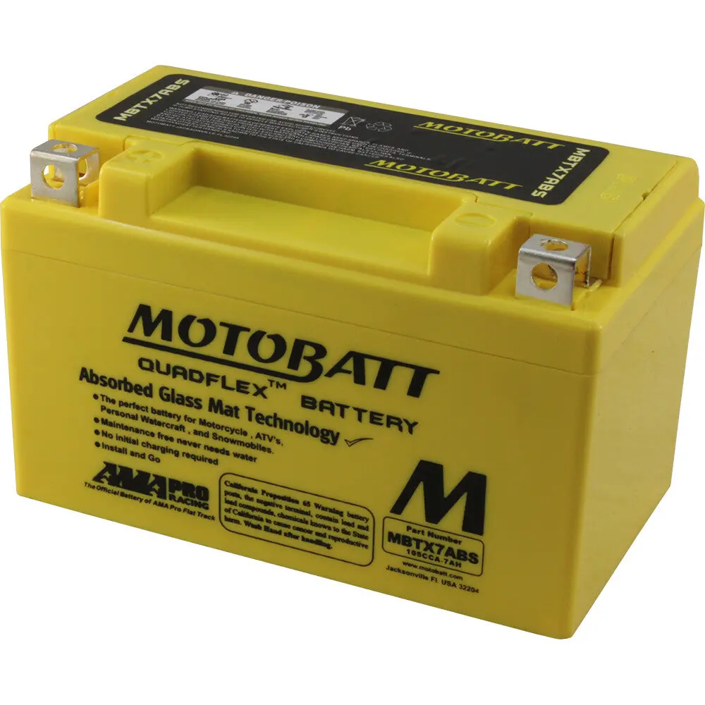 Motobatt Battery Mbtx7abs Sealed Factory‑Activated Replaces: Ytx7a‑Bs 1