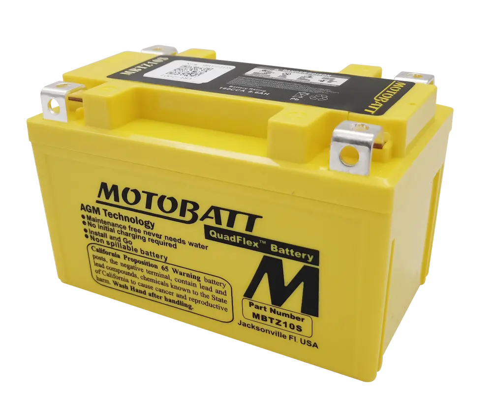 Motobatt Battery Mbtz10s Sealed Factory‑Activated Replaces: Ytx7a‑Bs, Ytz10s 1