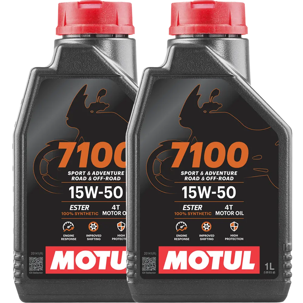 *Multi-Pack* 2 X Motul 7100 4T 15W-50 Road/Off-Road Motor Oil (1 Litre) 1