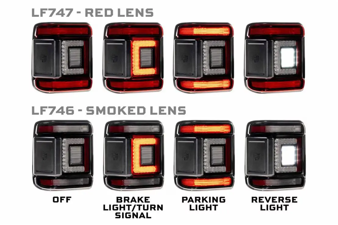 Morimoto | 2018-2024 Jeep Wrangler Jl Xb Led Red Tail Lights 2