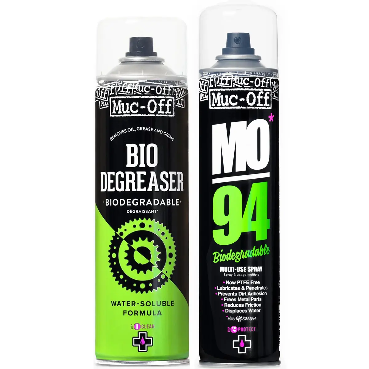 *Combo Pack* Muc-Off Mo-94 Multi-Use Spray (400Ml) + Bio Degreaser (500Ml) 1