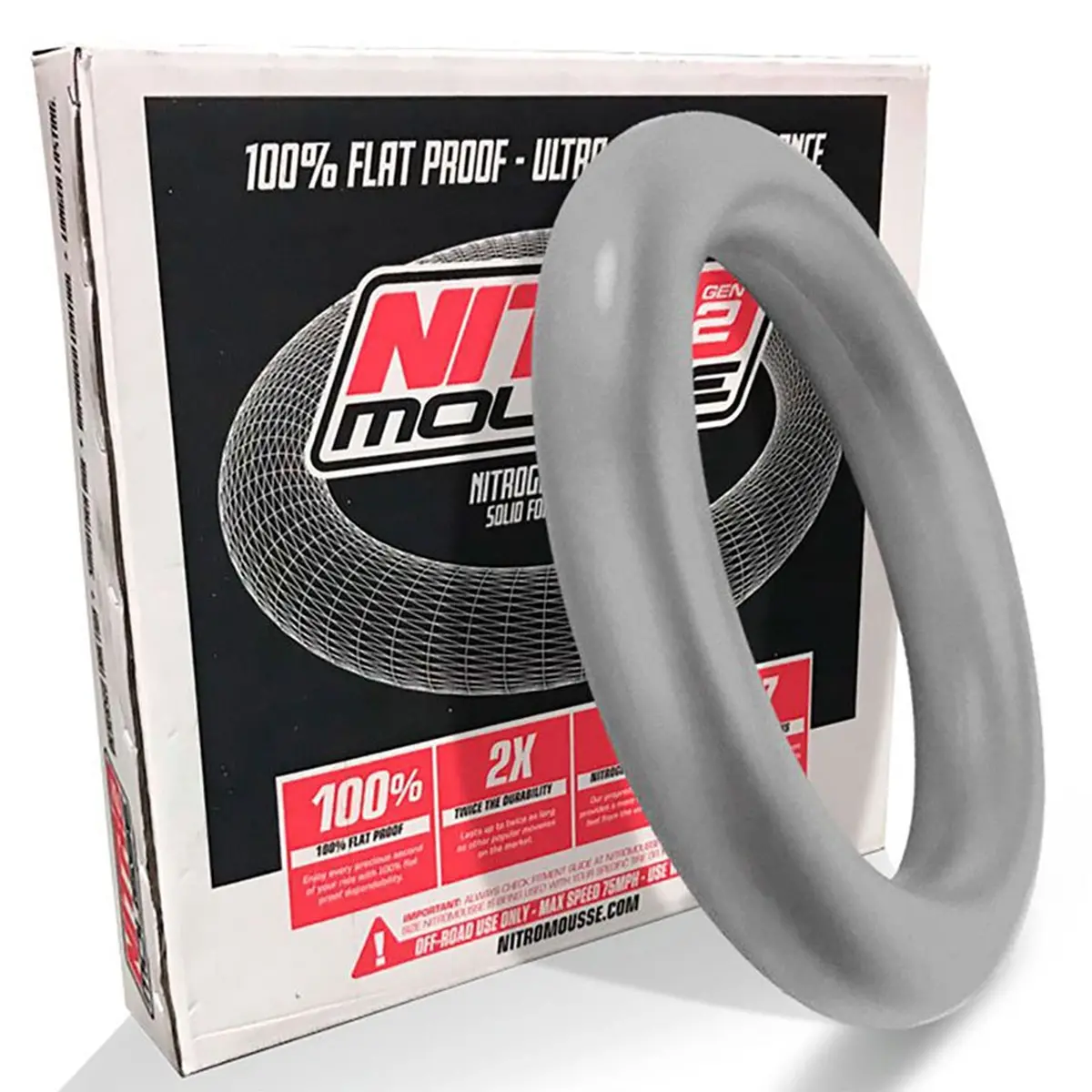 Nitromousse Nm18-325 Soft Tube Rear - Platinum 10-12 Psi (140/80-18) 1