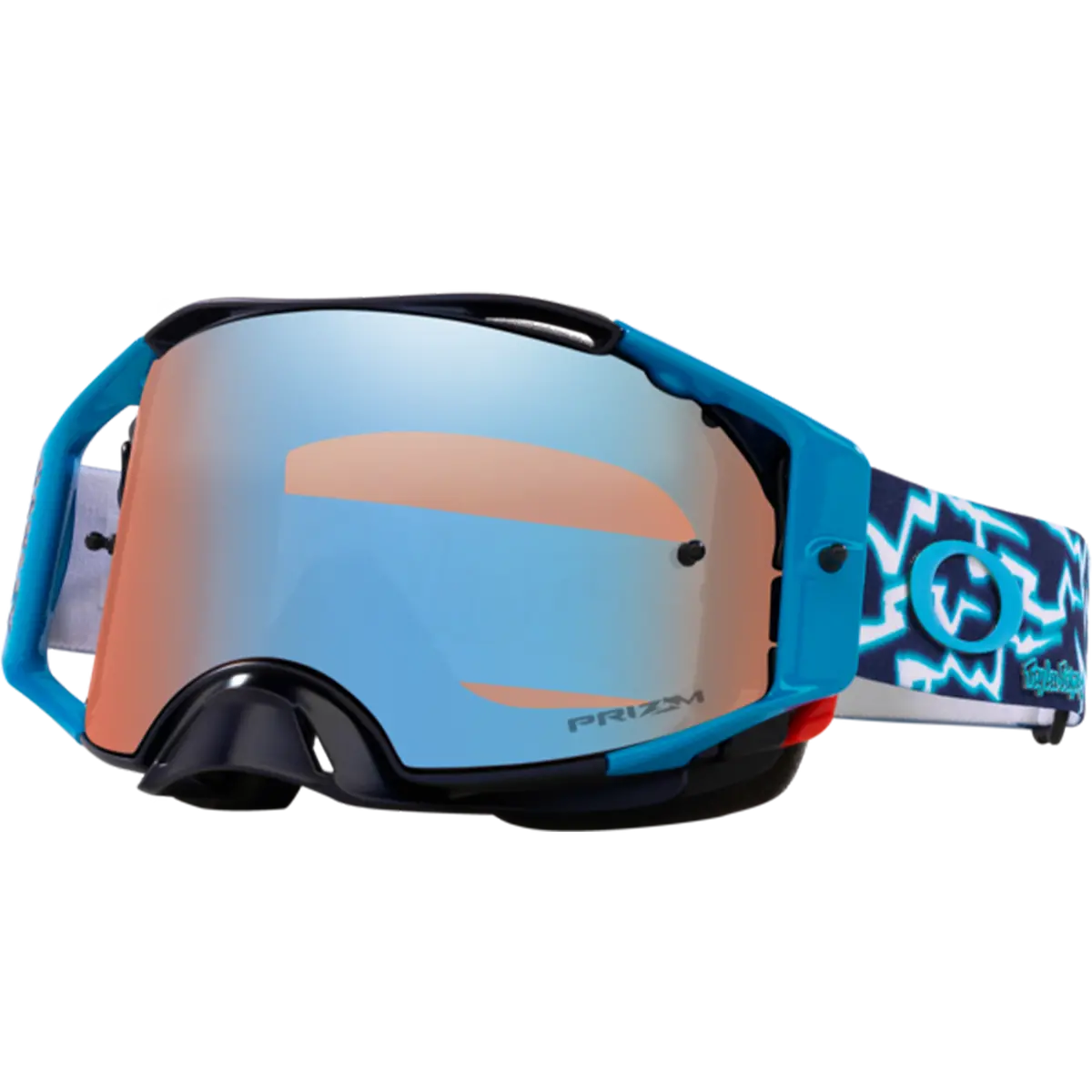 Oakley Airbrake Troy Lee Designs Goggles - Prizm Mx Sapphire Lens (Blue Lightning) 1