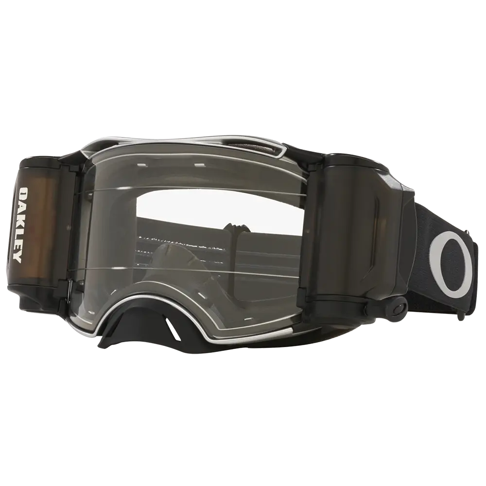 Oakley Airbrake Tuff Blocks Goggles With Clear Roll Off- Clear Lens (Gunmetal Black) 1