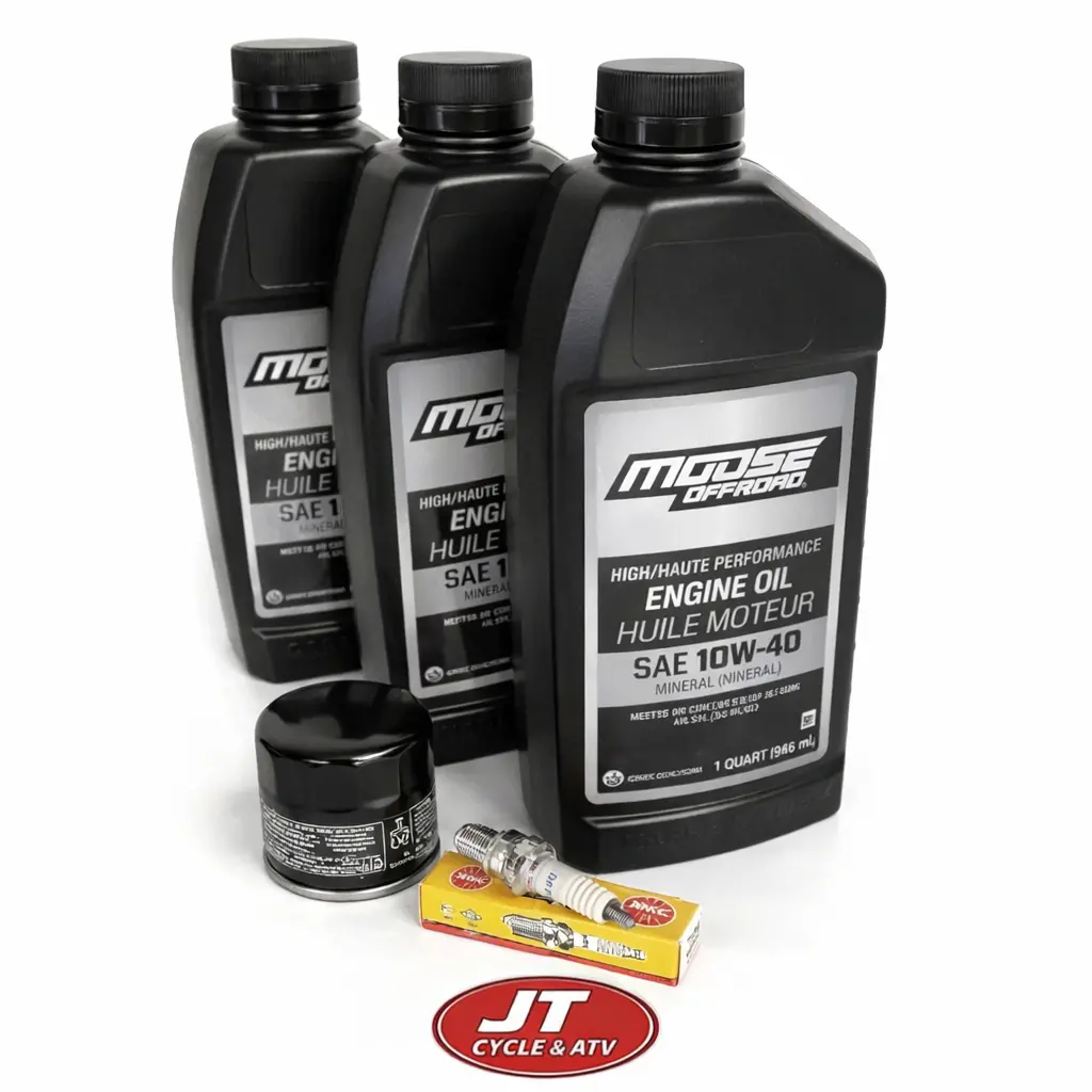 Suzuki Ozark 250 Oil Change Tune Up Kit – Moose Offroad Oil + Ngk Dr7ea + Filter – 2002–2016 1