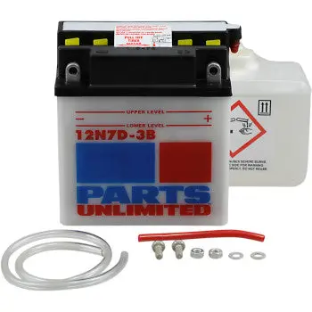 Parts Unlimited 2113‑0148 12N7d‑3B Conventional Battery Kit – Fits Yamaha Grizzly 80 / Raptor 50 / Champ 100 1