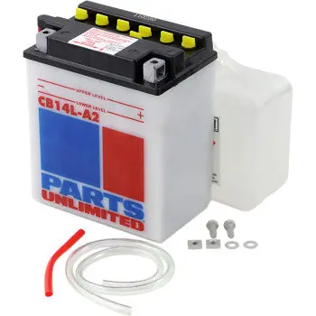 Parts Unlimited 2113‑0184 Heavy‑Duty Battery Kit Yb14l‑A2 – Fits Kawasaki Klr650 / Suzuki S40 1