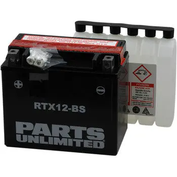 Parts Unlimited Rtx12 Bs Agm Battery Maintenance Free Fits Rsv1000 Tuono Shiver 750 900 Scarabeo 250 500 Versys 650 Ninja 650 Brute Force 300 Vstrom 650 Boulevard C50 M50 Phoenix 200 Ds250 Bonneville Thruxton Speedmaster 1