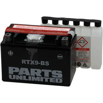 Parts Unlimited Rtx9 Bs Agm Battery Maintenance Free Fits Ninja 400 Zx6r Z900 Z900rs Versys X300 W800 Gsx250r Dr650 Himalayan G310r G310gs Rc390 Duke 390 Burgman 400 Trx250x Ltz400 Outlaw 525 1