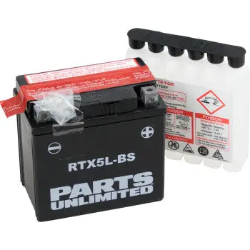 Parts Unlimited Rtx5l Bs Agm Battery 2113 0680 Maintenance Free High Performance Fits R6 R1 Smax Wr250r Xt250 Yfz50 Grizzly 90 Kfx90 1