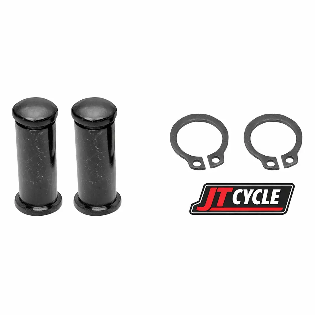 Drag Specialties Black Pivot Pin & Clip Kit – 2‑Pack – Replaces Oem 11143 / 45032‑82 – Fits Harley Big Twin 1999‑2017 & Sportster 1996‑2003 1