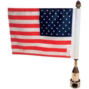 Pro Pad 0521‑0437 Rfm‑Fxd515 Solid Chrome Flag Mount – 5/8" Bar With 10X15 Usa Flag 1
