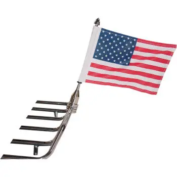 Pro Pad Fixed 1/2-Inch Tour Pack Flag Mount With 6 X 9-Inch Flag For Harley 1