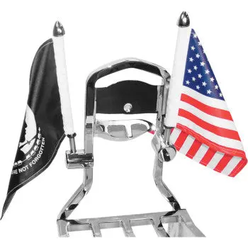 Pro Pad Rfm-Sqsb Motorcycle Side Mount Sissy Bar Flag Mounts With Flag 1/2" Bar - 6" X 9" Flag 1