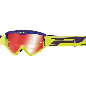 Pro Grip 3450 Fl Riot Goggles – Electric Blue/Yellow Fluo – Orange Mirror Lens – Otg Off‑Road Atv Mx Goggles 1