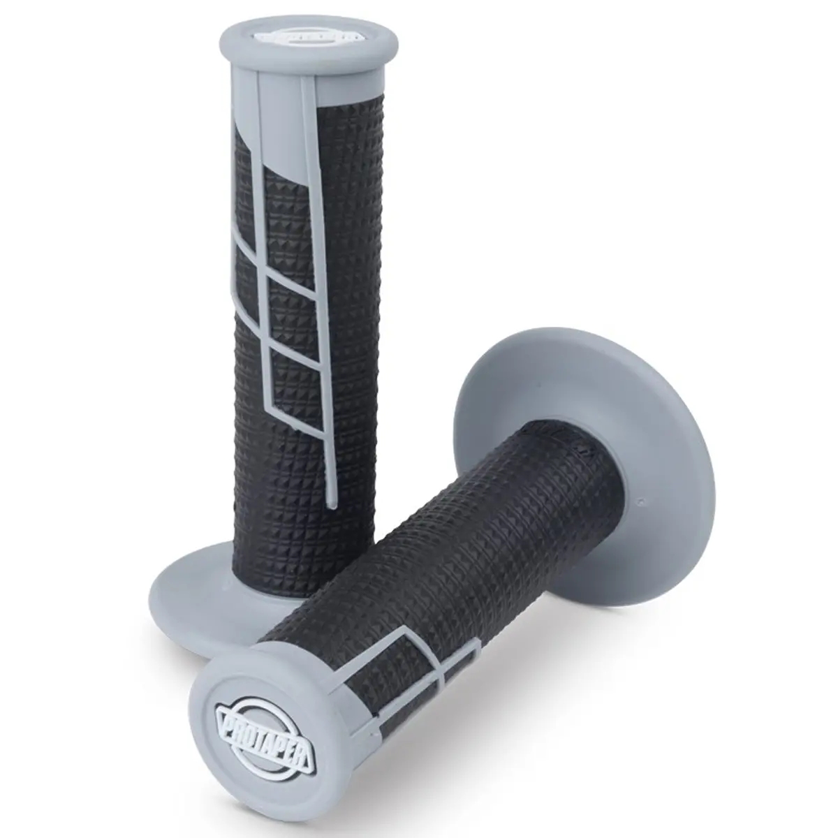 Protaper Clamp-On Half Waffle Grips (Grey/Black) 1