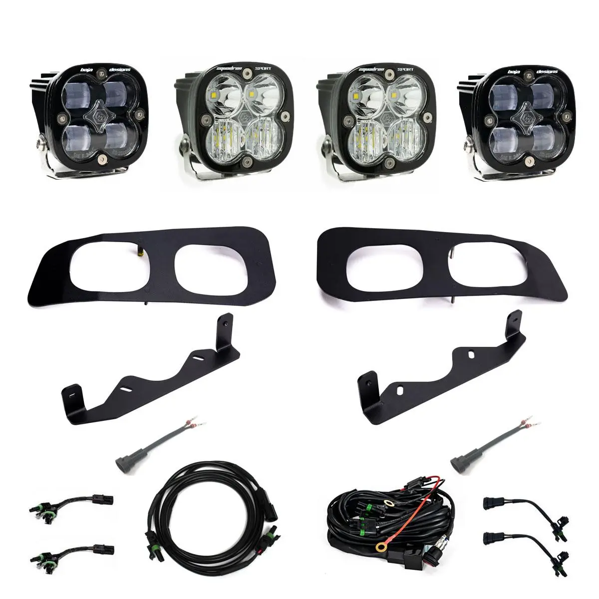 Baja Designs | 2023-2025 Ford Super Duty Squadron Sae/Sport Clear Fog Pocket Light Kit W/ Toggle 1