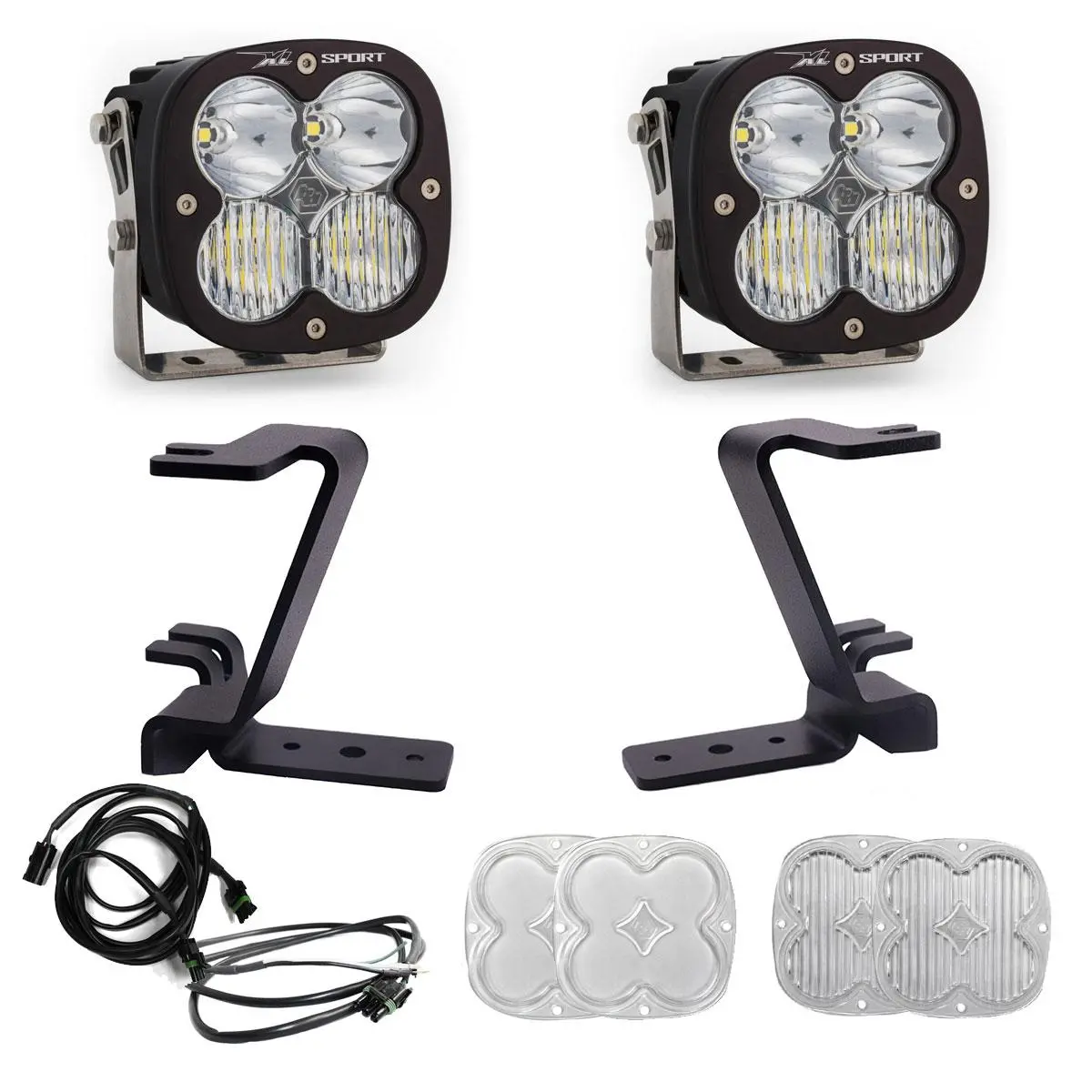 Baja Designs | 2023-2025 Ford Super Duty Xl Sport Clear Driving / Combo A-Pillar Light Kit W/ Upfitter 1
