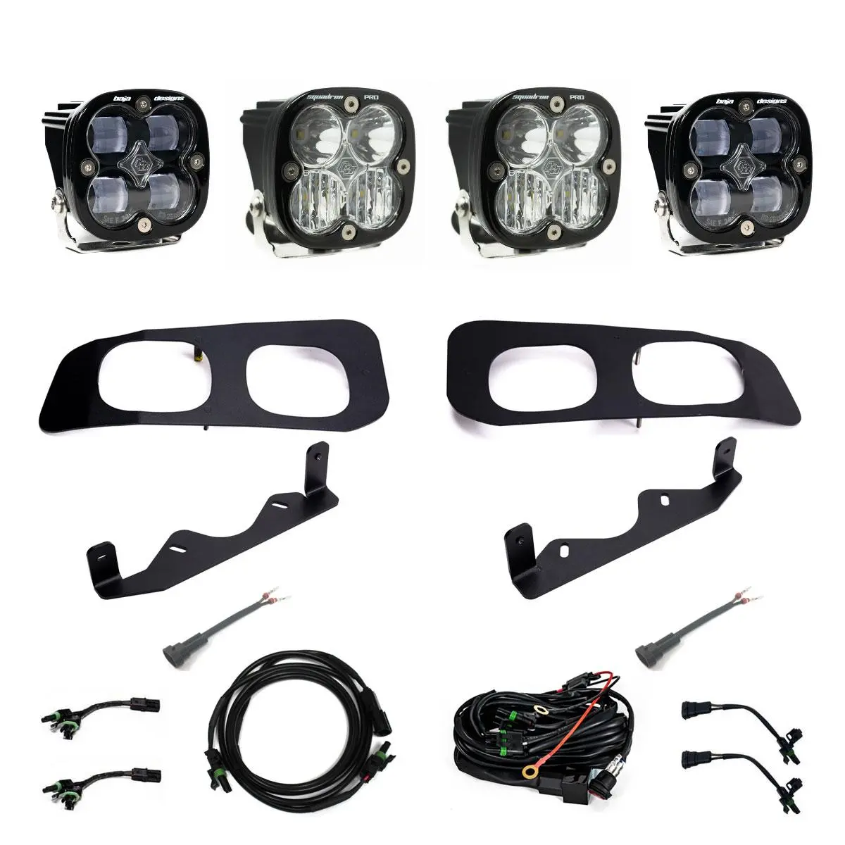 Baja Designs | 2023-2025 Ford Super Duty Squadron Sae/Pro Clear Fog Pocket Light Kit W/ Toggle 1