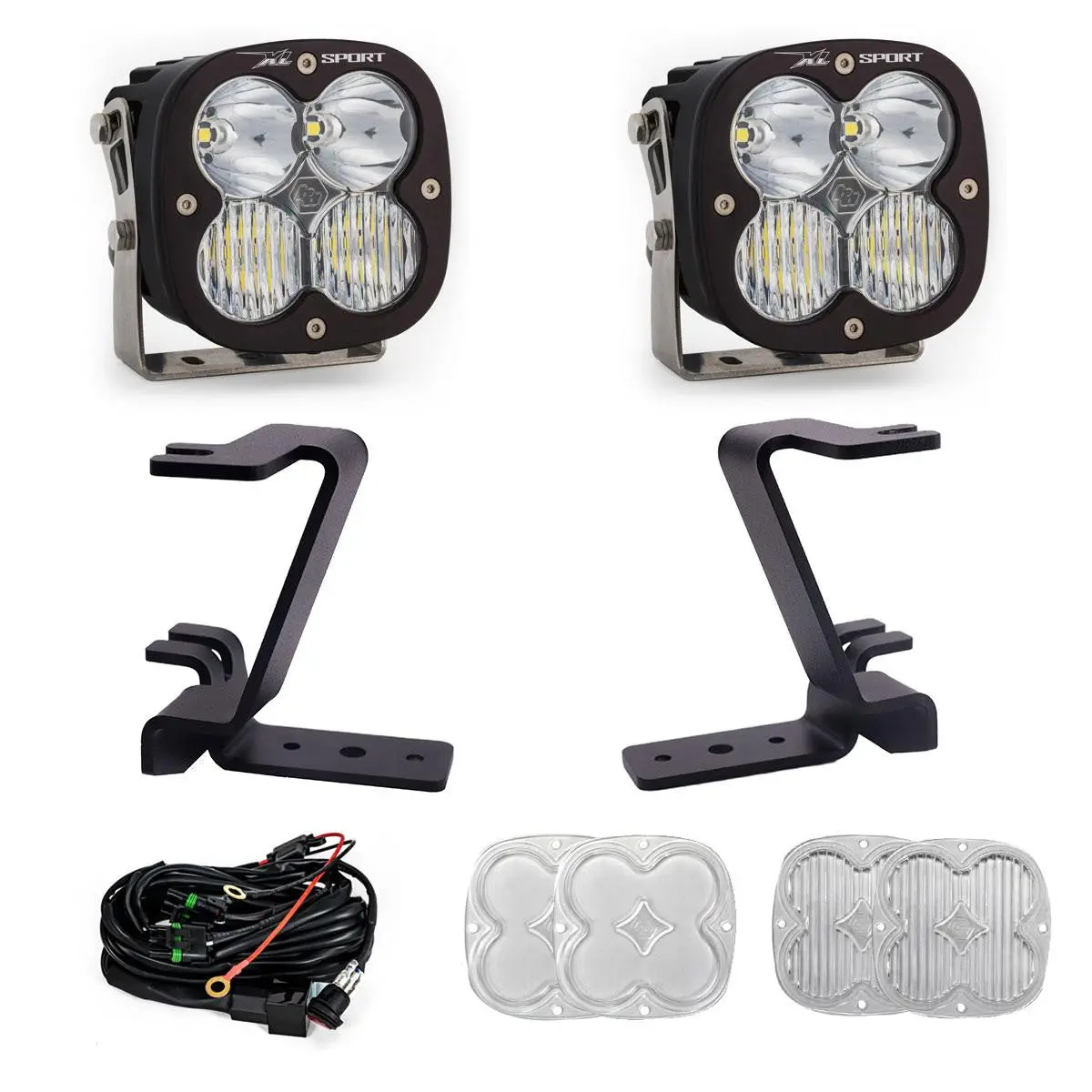 Baja Designs | 2023-2025 Ford Super Duty Xl Sport Clear Driving / Combo A-Pillar Light Kit W/ Toggle 1