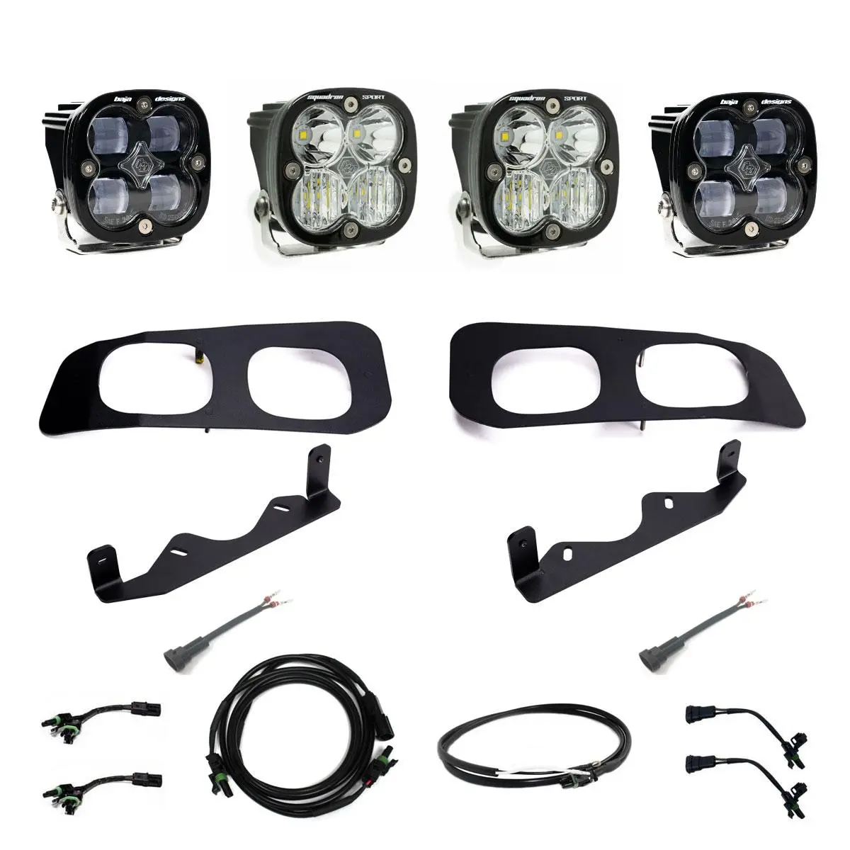 Baja Designs | 2023-2025 Ford Super Duty Squadron Sae/Sport Clear Fog Pocket Light Kit W/ Upfitter 1