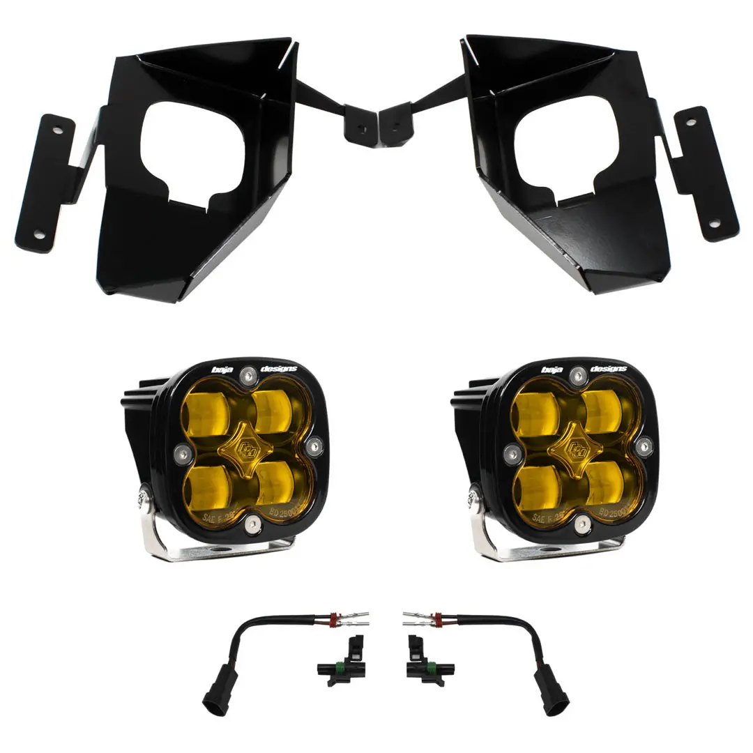 Baja Designs | 2016-2018 Chevrolet Silverado 1500 Sae Amber Fog Pocket Light Kit 1