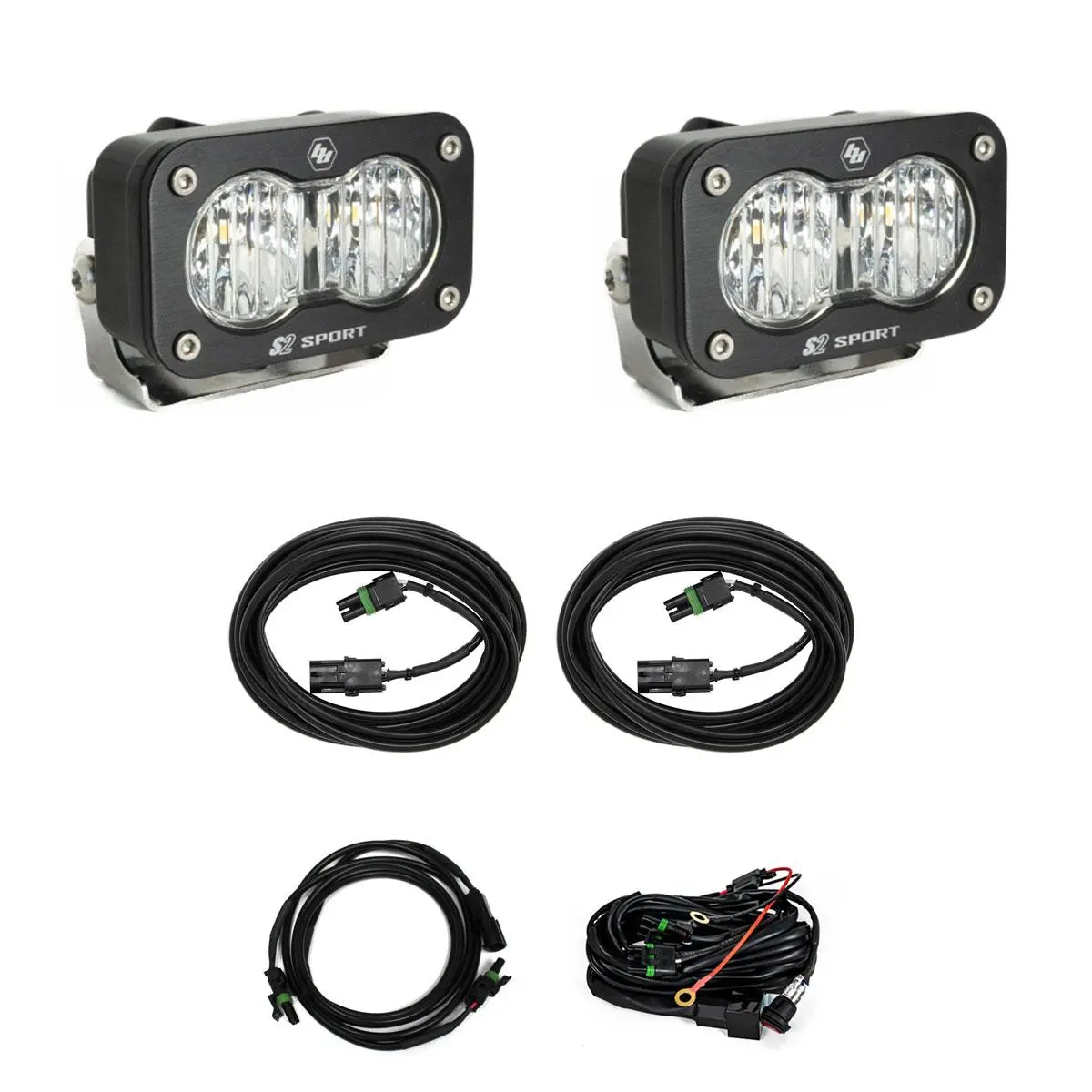 Baja Designs | 2023-2025 Ford Super Duty S2 Sport Clear Wide Cornering Dual Reverse Light Kit W/ Toggle 1