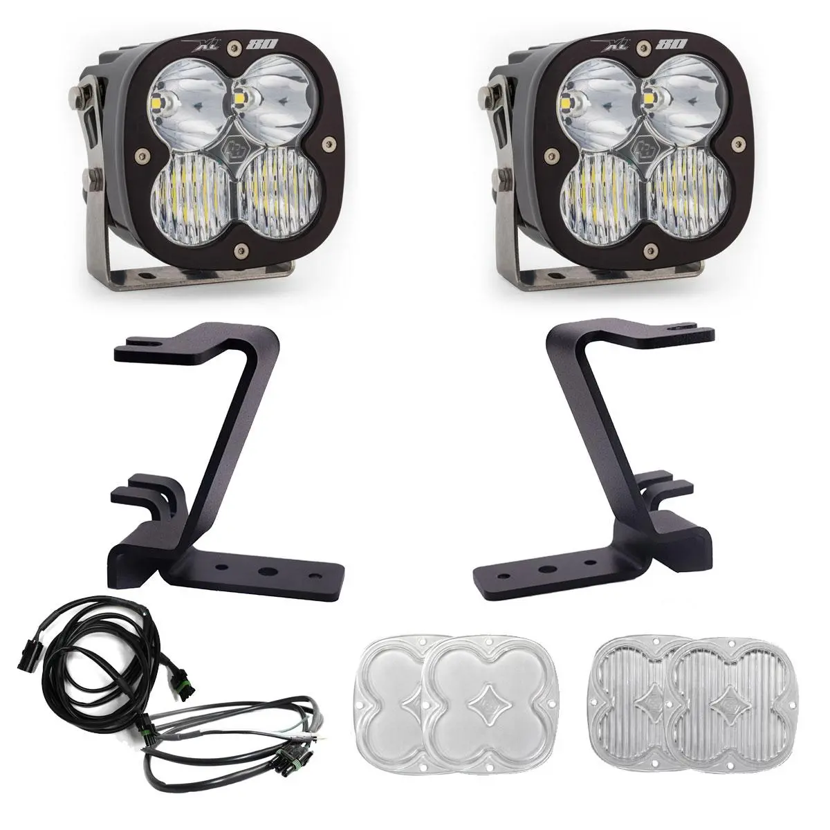 Baja Designs | 2023-2025 Ford Super Duty Xl80 Clear Driving / Combo A-Pillar Kit W/ Upfitter 1