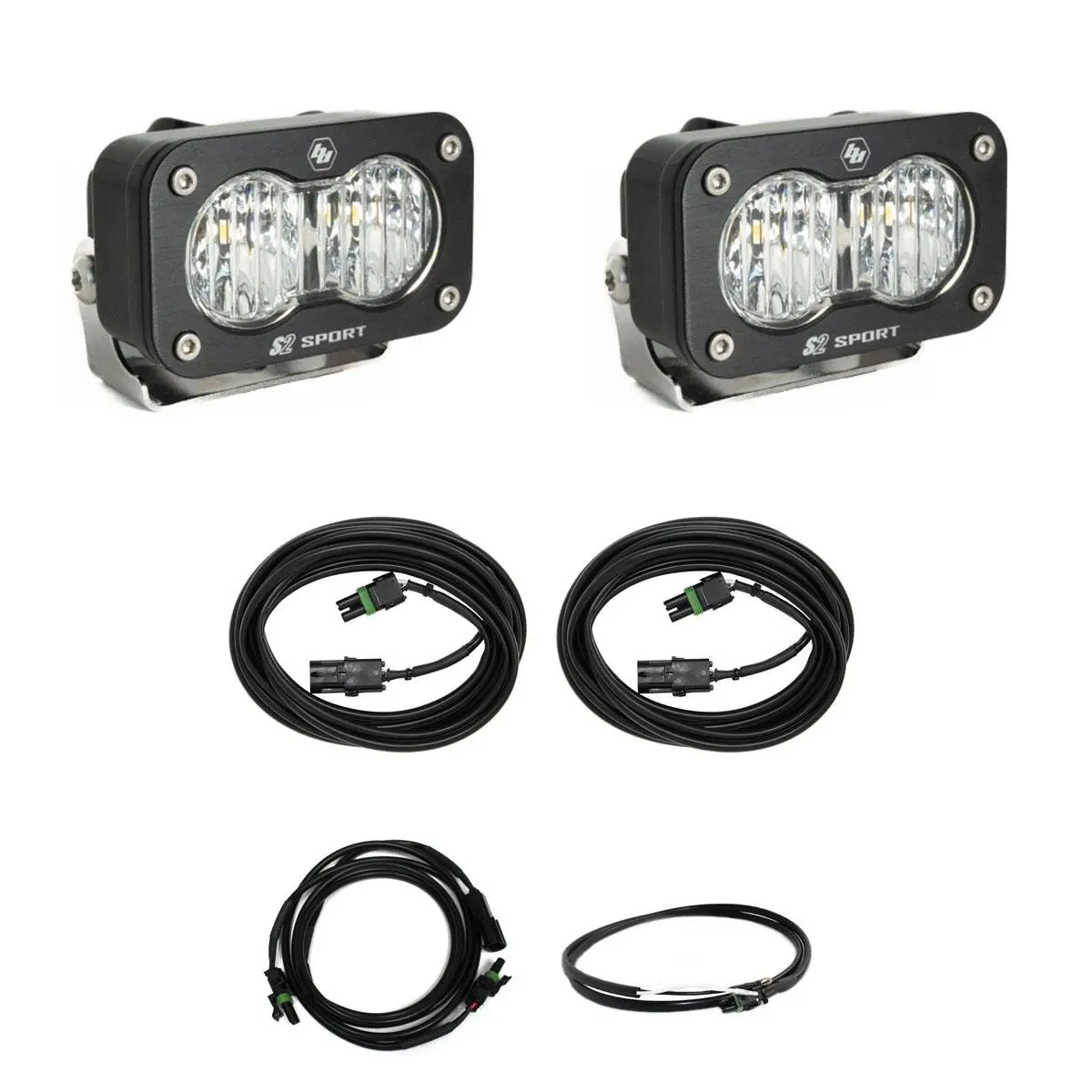 Baja Designs | 2023-2025 Ford Super Duty S2 Sport Clear Wide Cornering Dual Reverse Light Kit W/ Upfitter 1