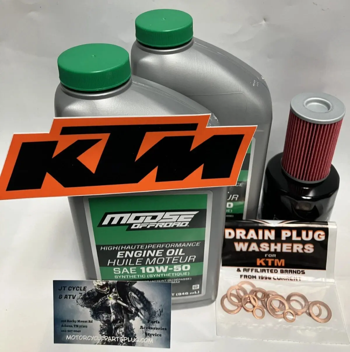 Full Synthetic Oil Change Kit For Ktm 620 625 640 Lc4 – Filters, Washers & Decal 1