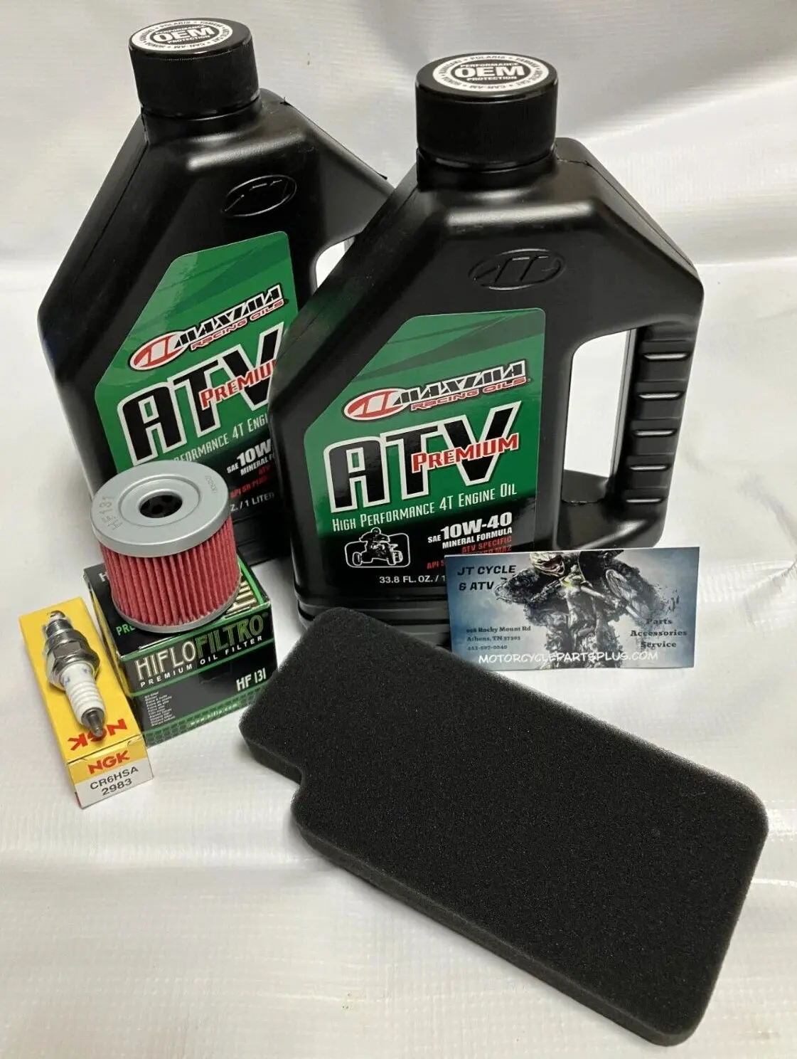 Suzuki Ltz90 (2007–2024) Premium Oil Change & Tune Up Kit – Maxima 10W‑40, Ngk Cr6hsa, Oil Filter, Air Filter 1
