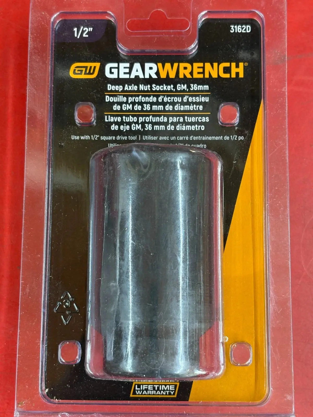36 Mm Deep 1/2" Dr. Deep Axle Nut Socket, 1