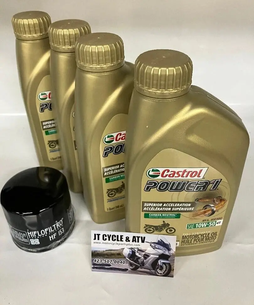 Castrol Full Synthetic Oil Change Kit – Fits Ducati 700–1260Cc Monster, Hypermotard, Multistrada – Includes Oil Filter 1