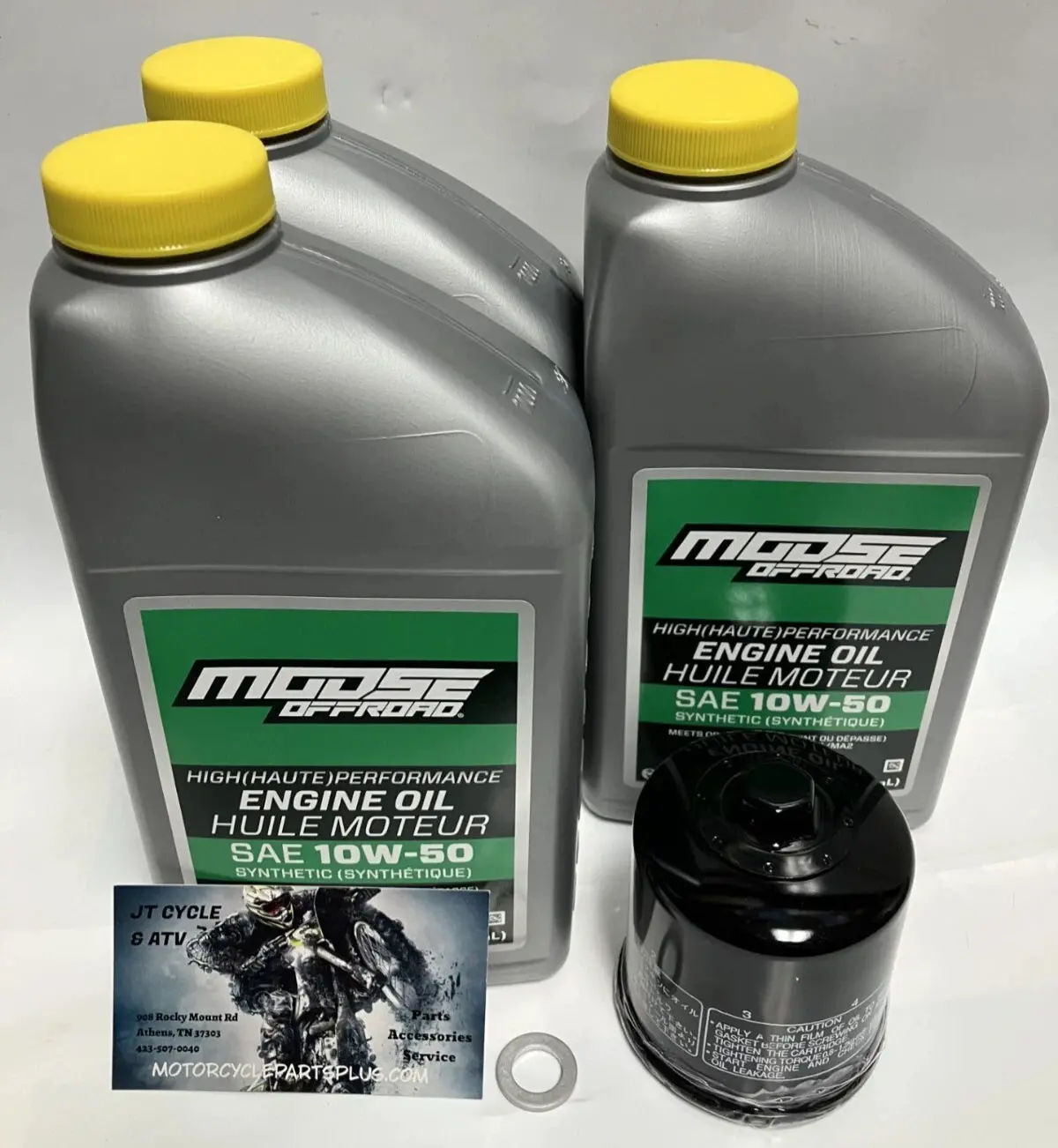 Full Synthetic Oil Change Kit For Polaris Sportsman 400/450/500/550/570/850 – Moose 10W‑50 + Hiflo Filter 1