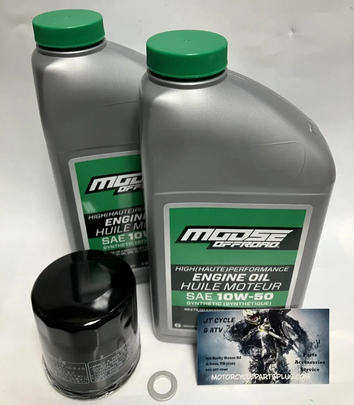 Polaris Ranger / Sportsman / Scrambler / Magnum Full Synthetic Oil Change Kit 10W‑50 + Hiflo Filter Moose Offroad 1