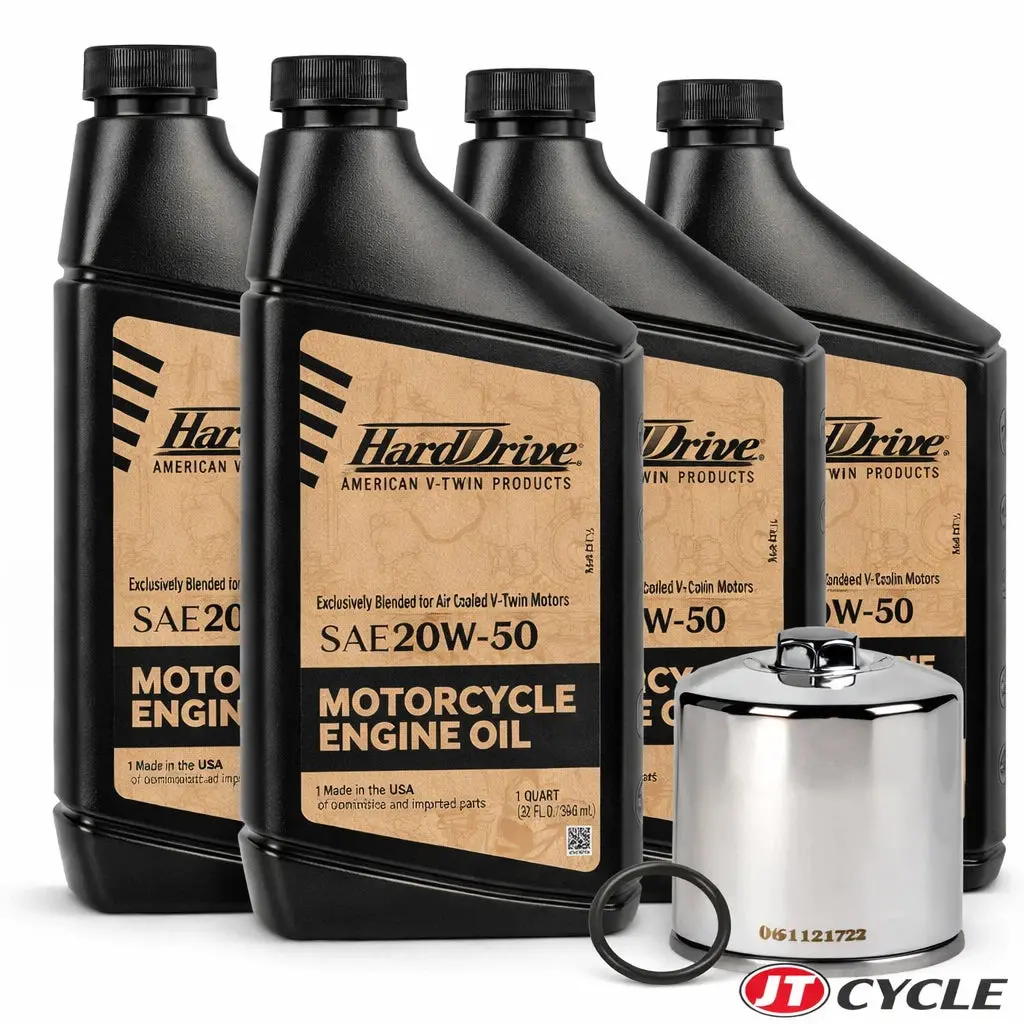 Harddrive Harley Twin Cam 99‑17 Oil Change Kit With Black Hf171brc Filter 1