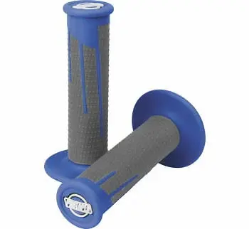 Protaper Lock On Full Diamond Mx Grips Blue Grey Yamaha Yz Wr 250 2 Stroke 4 Stroke Clamp On System Slim Diameter Anti Vibration Includes Throttle Cams 1