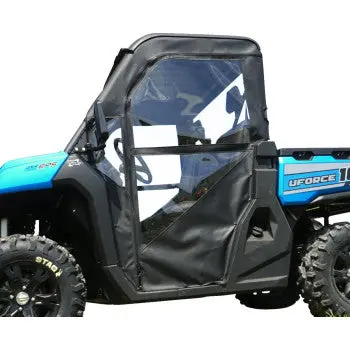 Seizmik Soft Cab Back Enclosure With Vinyl Zippered Doors – Fits Cfmoto Uforce 1000 (2019–2025) – Marine‑Grade Canvas & Aqua‑View Vinyl 1
