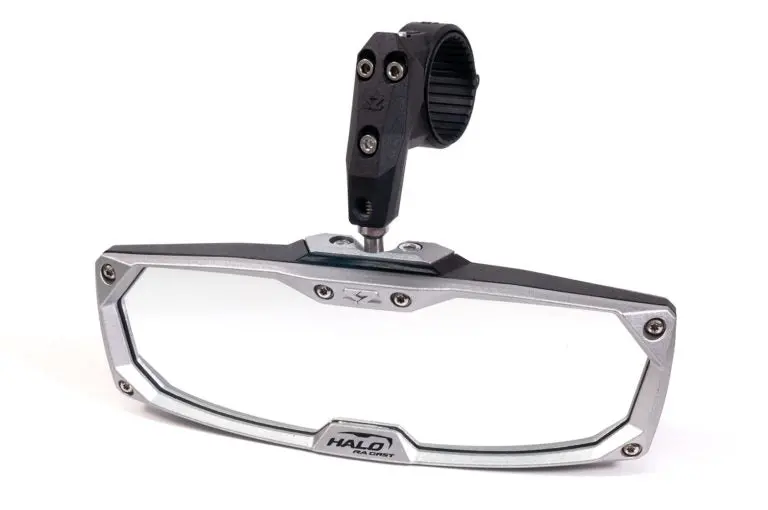 Halo-Ra Cast Utv Rearview Mirror With Cast Aluminum Bezel – 2″ And 1.875″ Round Tube Rops 1