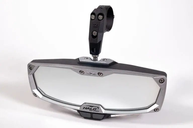 Halo-Ra Led Utv Rearview Mirror With Cast Aluminum Bezel – 1.75″ Round Tube 1