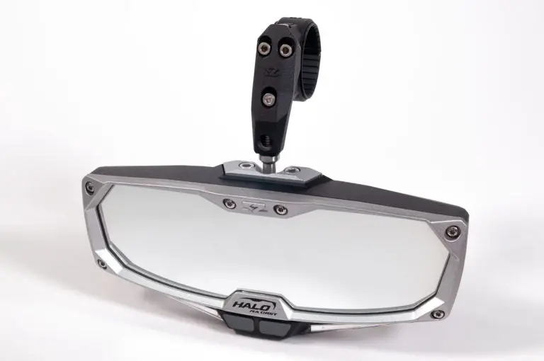 Halo-Ra Led Utv Rearview Mirror With Cast Aluminum Bezel – 2″ And 1.875″ Round Tube Rops 1