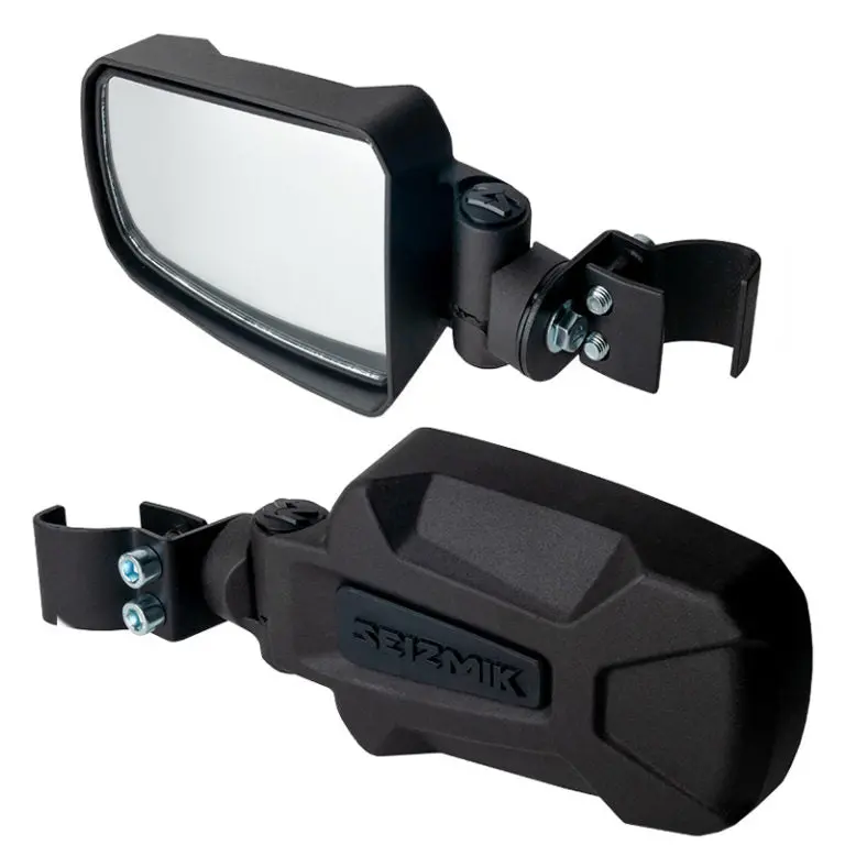 Pursuit Side View Mirror Set (Pair – Cast Aluminum) – Polaris Pro-Fit And Can-Am Profiled With Bonus Color Seal / Cap Kit Included 1