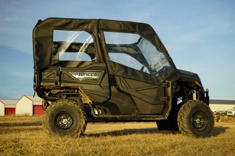 Seizmik Soft Upper Doors, Middle & Rear Windows With Zipper – Fits Honda Pioneer 1000‑5 (2016–2025) – Marine‑Grade Canvas & Aqua‑View Vinyl 1
