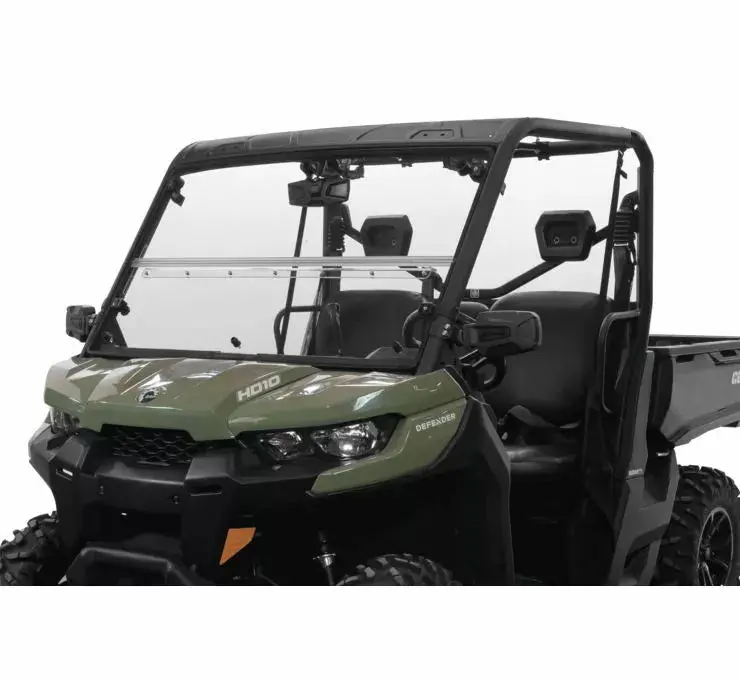 Can‑Am Defender Full Front Folding Windshield  Hd5 Hd7 Hd8 Hd9 Hd10 Max Pro 6X6 (2016‑2024)  Seizmik‑Style Folding Windshield 1