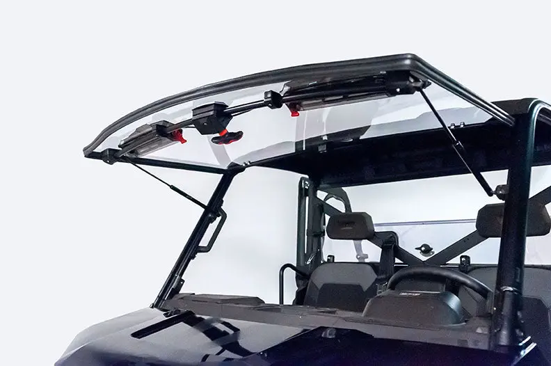 Flip-Up Open Seizmik Vented Windshield (Scratch Resistant Polycarbonate) Fits Polaris Midsize 500 570 Size Pro-Fit Ranger 1