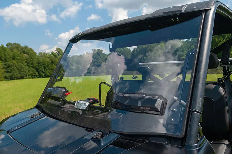 Seizmik Flip-Up Open Versa Vent Windshield (Scratch Resistant Polycarbonate) Fits Polaris Full Size Pro-Fit Ranger 570 900 1000 + Crew 1