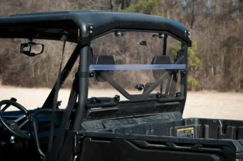 Seizmik Hard Rear Folding Windshield – Can‑Am Defender (2016‑2020) – Folding Cab Back Panel / Dust Stopper – Uv Poly 1
