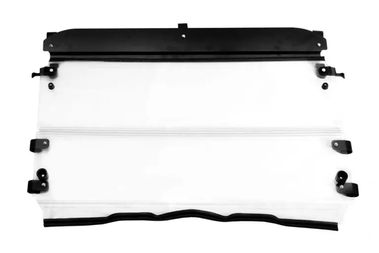 Seizmik Versa‑Fold Windshield (23079) – Polaris Mid‑Size Round Tube Ranger 2010‑2014 – Uv‑Resistant Polycarbonate 1